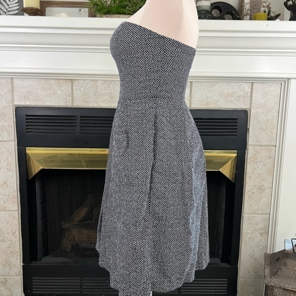 J.Crew Fit and Flare Strapless Mini Dress with Tight Spots Pattern - Picture 4 of 12